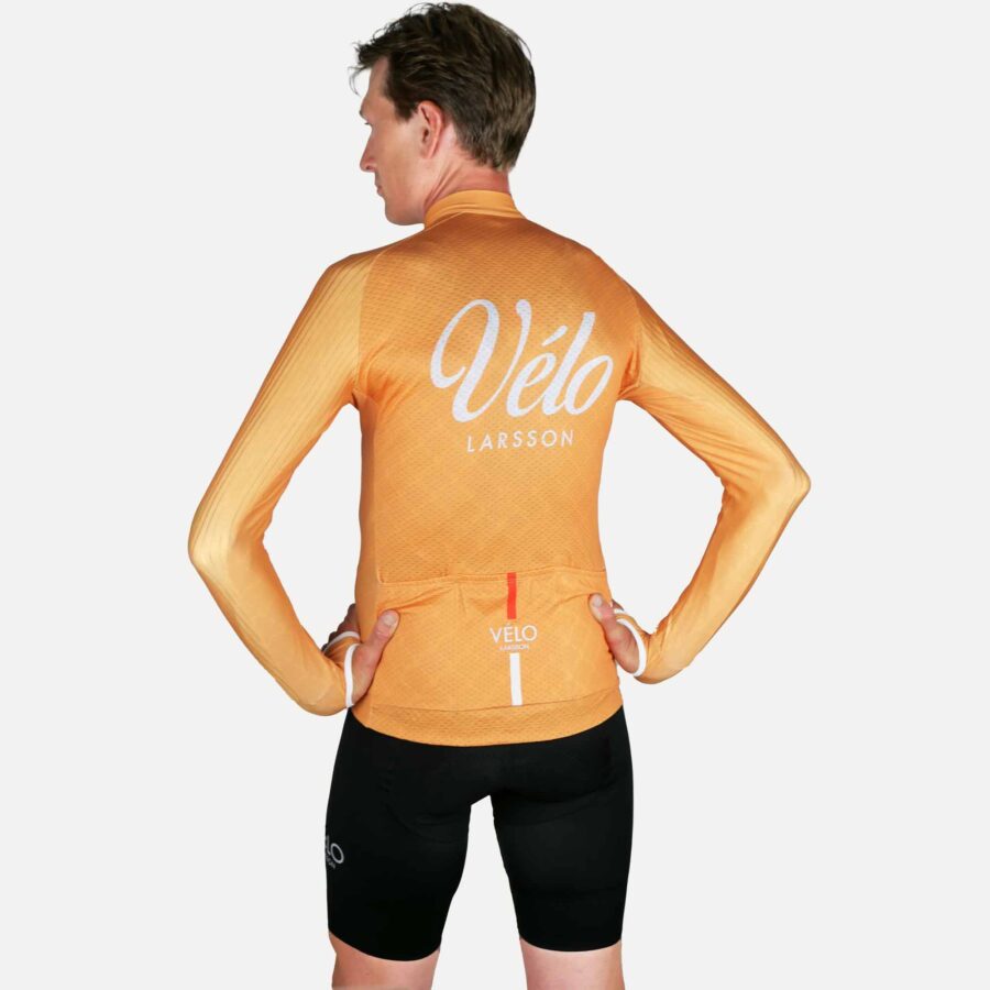 Men’s Long Sleeve Jersey, Marigold | VÉLO Larsson