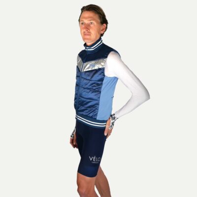 Men's Thermal Quilted Gilet, Ocean | Vélo Larsson