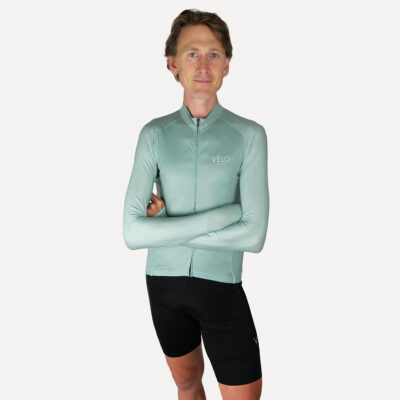 Men’s Long Sleeve Jersey, Jade | VÉLO LARSSON