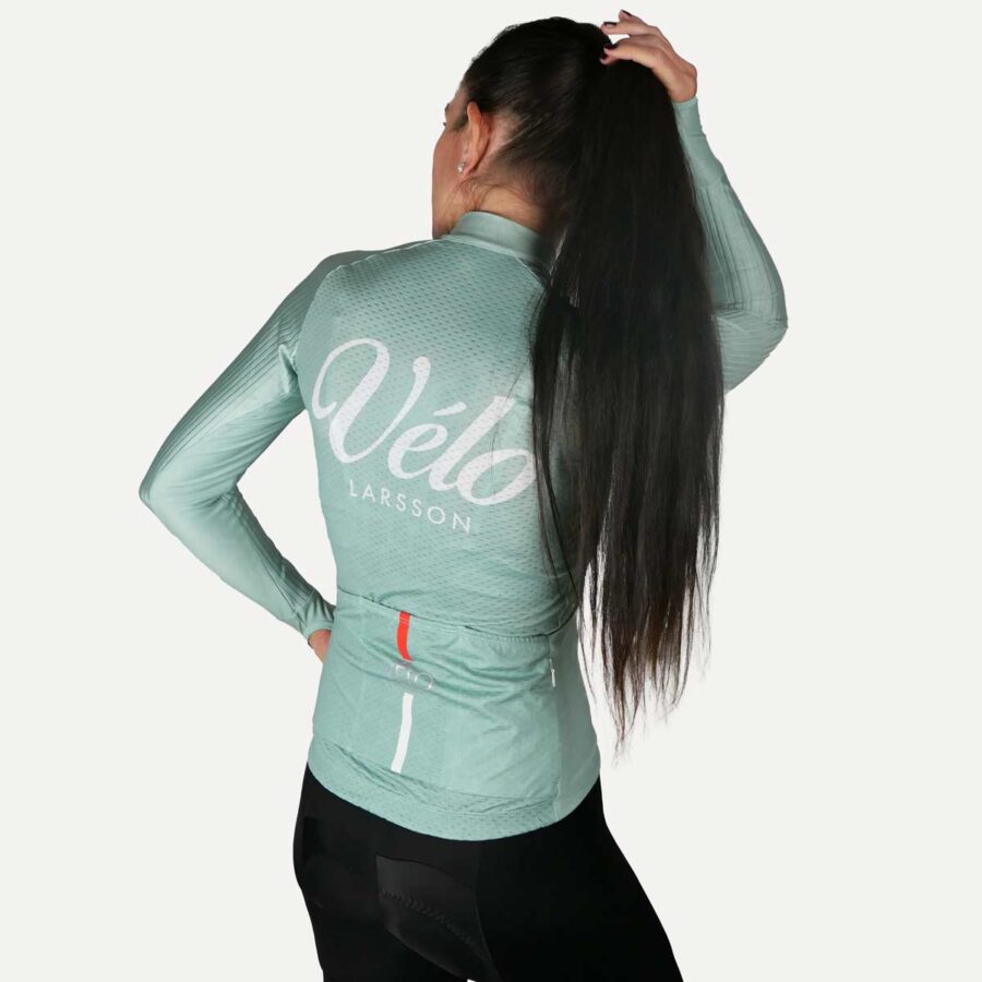 Women’s Long Sleeve Jersey, Jade | VÉLO LARSSON